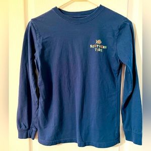 Youth Large (10/12) Southern Tide long sleeve Christmas candy tshirt